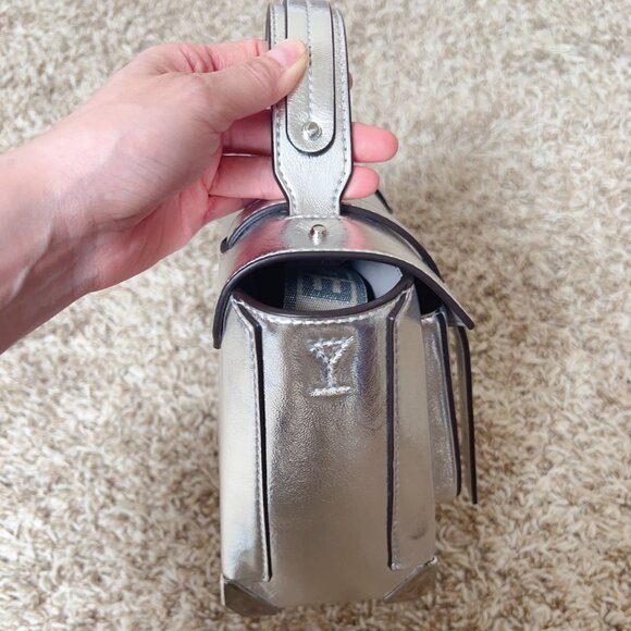 Michael Kors Manhattan Medium Metallic Satchel - Picture 7 of 11